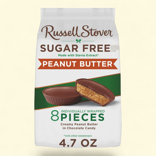 Russell Stover Chocolates Milk Choc Peanut Butter Cup Mini Gusset Bag 4.7oz