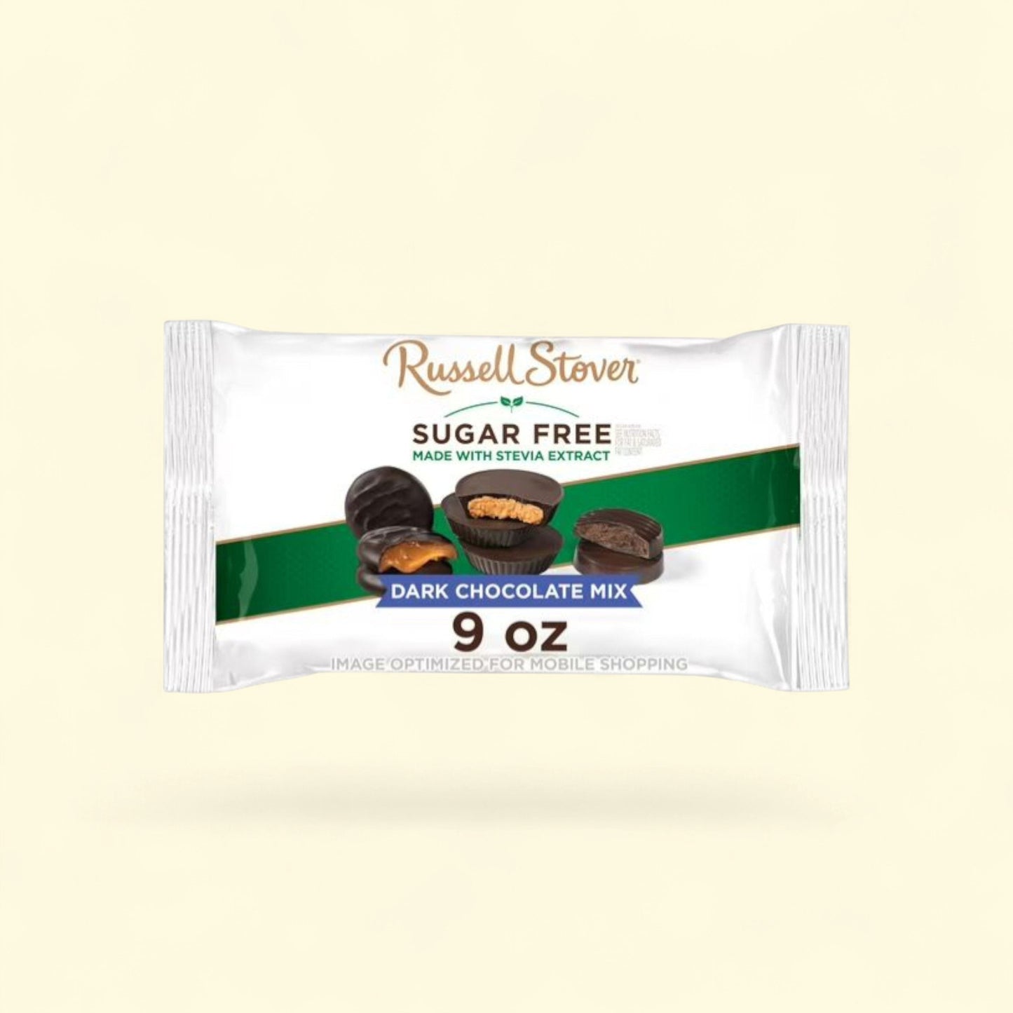 RUSSELL STOVER Sugar Free Dark Chocolate Assorted Mix, 9 oz. — authentic US product shipped worldwide by Treatspree