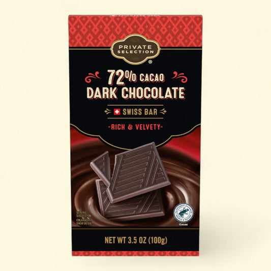Private Selection 72% Cacao Dark Chocolate Swiss Bar 