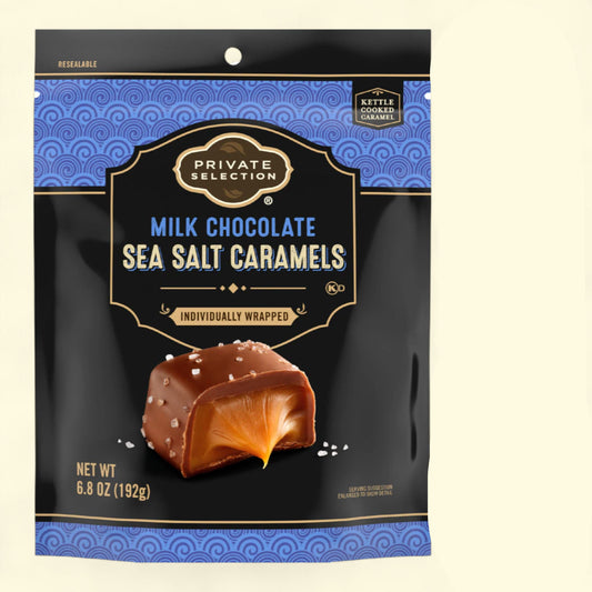 Private Selection, Milk Chocolate Sea Salt Caramels, 6.8 oz
