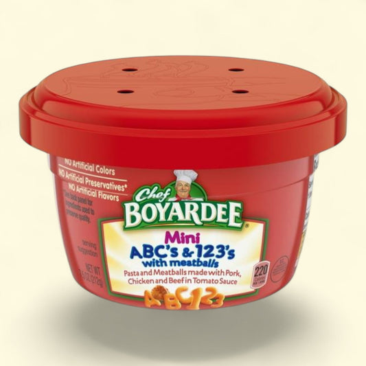 Chef Boyardee Mini ABC's and 123's with Meatballs, 7.5 oz. — authentic US product shipped worldwide by Treatspree