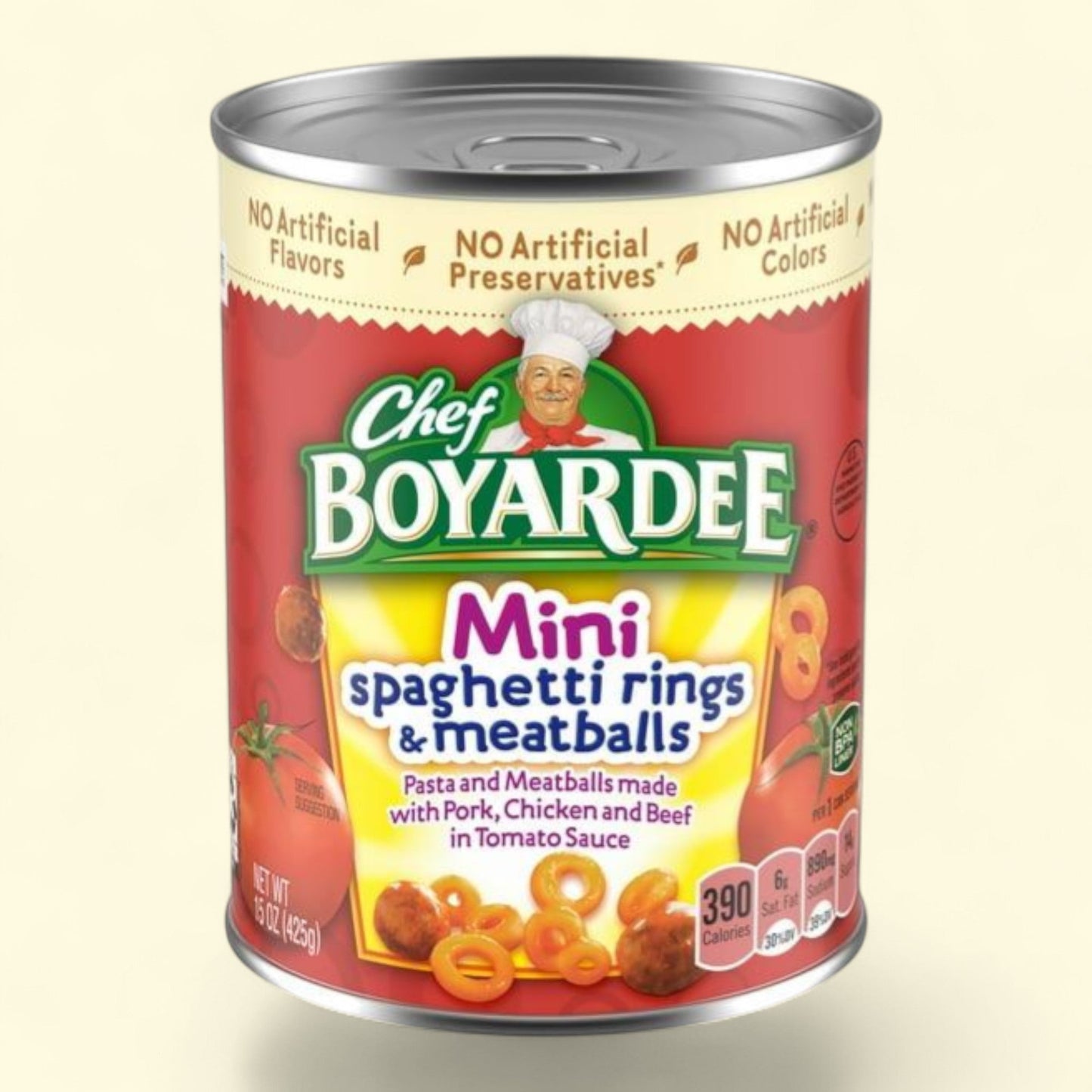 Chef Boyardee Mini Spaghetti Rings and Meatballs, 15 oz. Can — authentic US product shipped worldwide by Treatspree