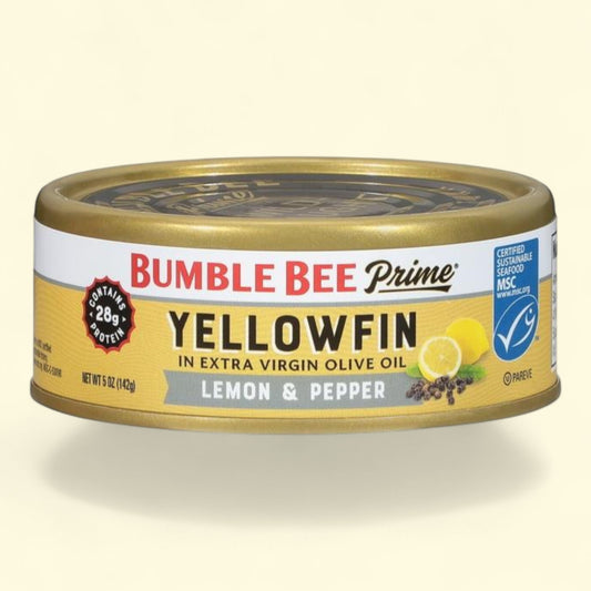 Bumble Bee Prime Yellowfin Tuna in Olive Oil Lemon and Pepper, 5oz Can