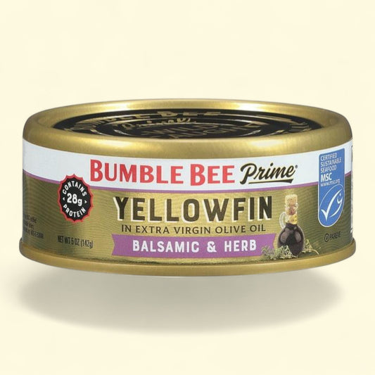 Bumble Bee Prime Yellowfin Solid Light Tuna in Olive Oil Balsamic and Herb 5oz Can