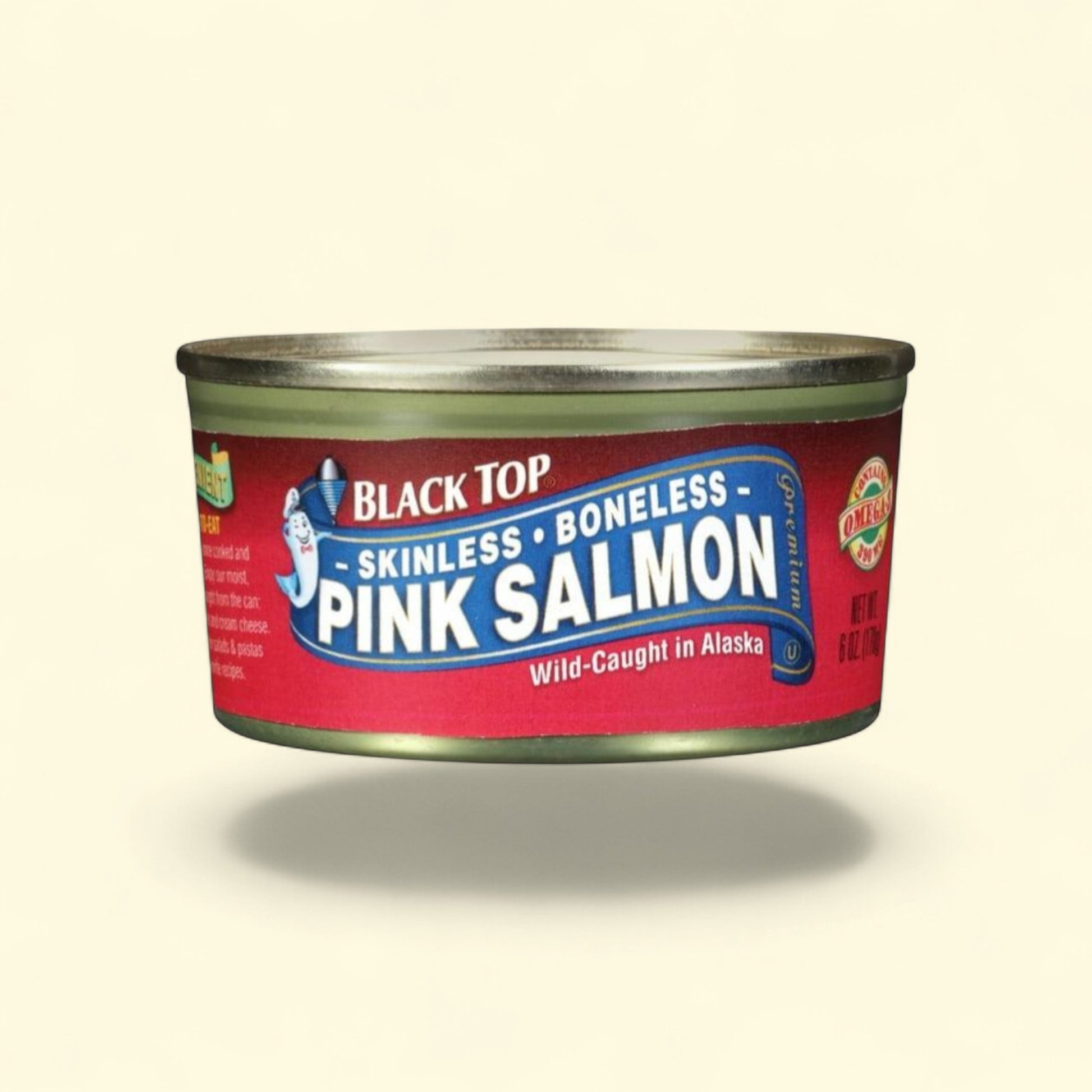 Black Top Skinless Boneless Pink Salmon, 6 oz Can — authentic US product shipped worldwide by Treatspree