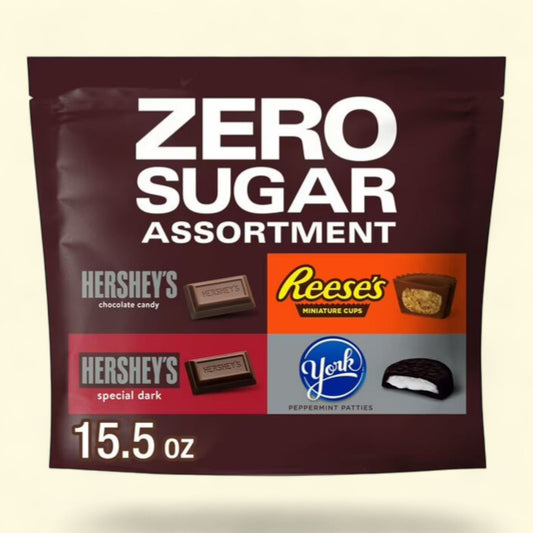 Hershey's Zero Sugar Assorted Flavored Candy, Variety Bag 15.5 oz