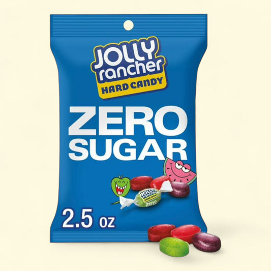 Jolly Rancher Zero Sugar Assorted Fruit Flavored Hard Candy, 2.5 oz Bag