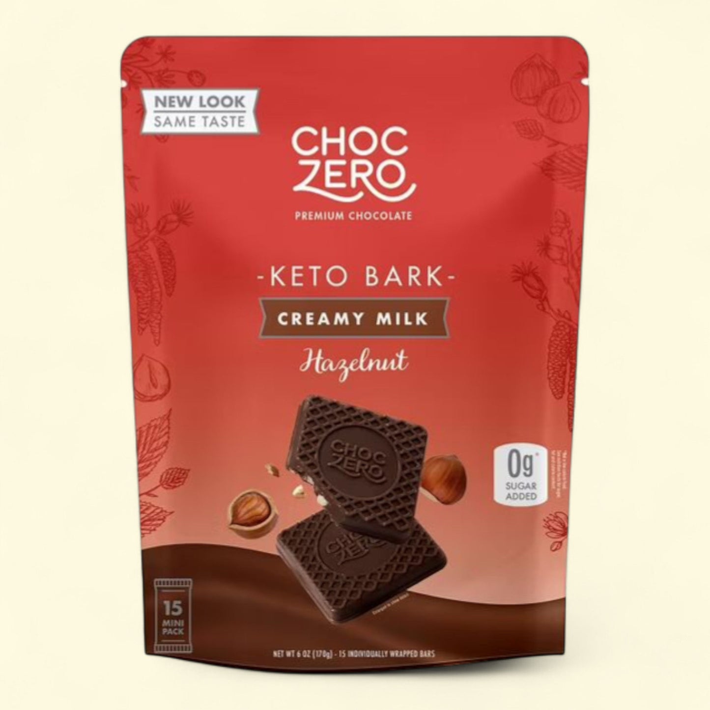 ChocZero Milk Chocolate Hazelnut Keto Bark, 6 oz