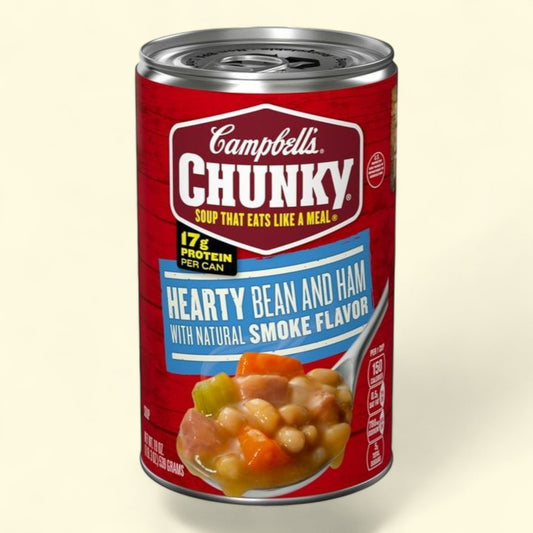 Campbell's Chunky Soup, Hearty Bean Soup with Ham, 19 oz Can
