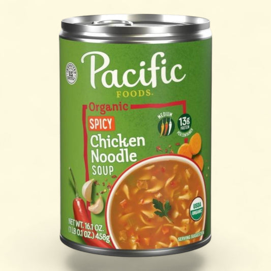 Pacific Foods Spicy Chicken Noodle Soup, 16.1 oz Can