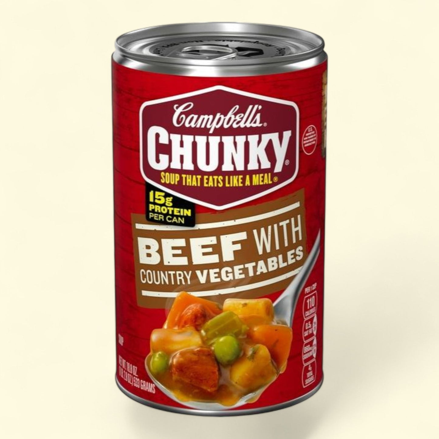 Campbell's Chunky Soup, Beef Soup with Country Vegetables, 18.8 oz Can