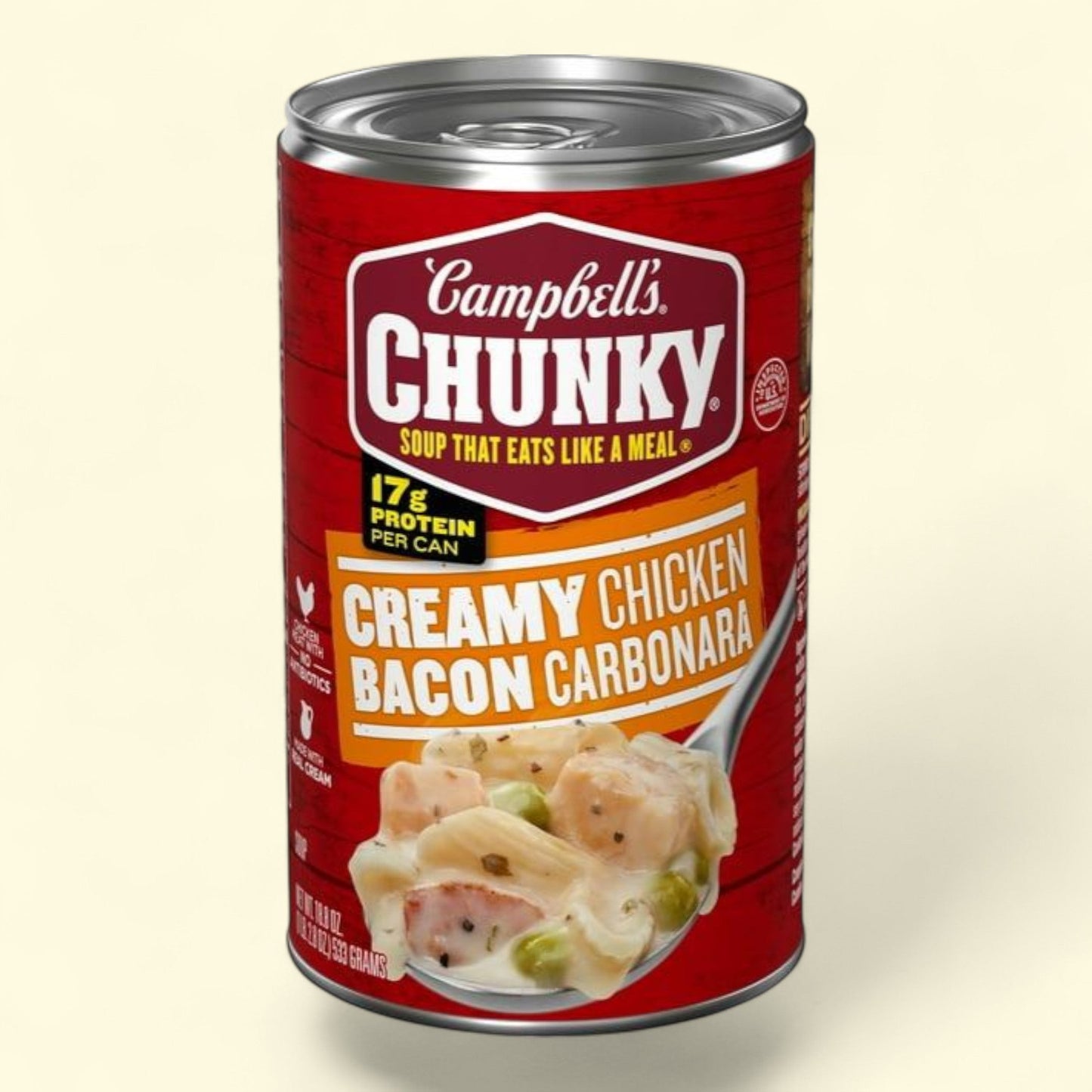 Campbell's Chunky Creamy Chicken Bacon Carbonara Soup, 18.8 oz Can