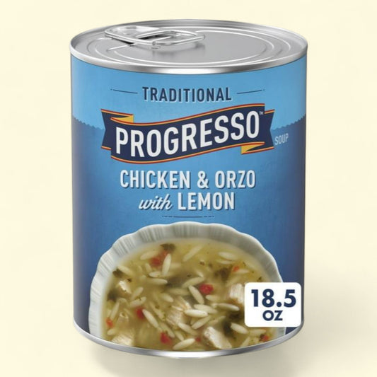 Progresso Traditional Chicken & Orzo with Lemon Soup, 18.5 oz.