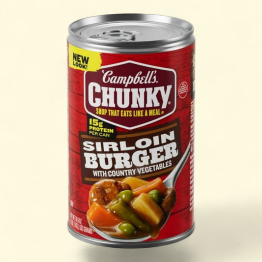 Campbell's Chunky Sirloin Burger Vegetables Beef Soup, 18.8 oz Can