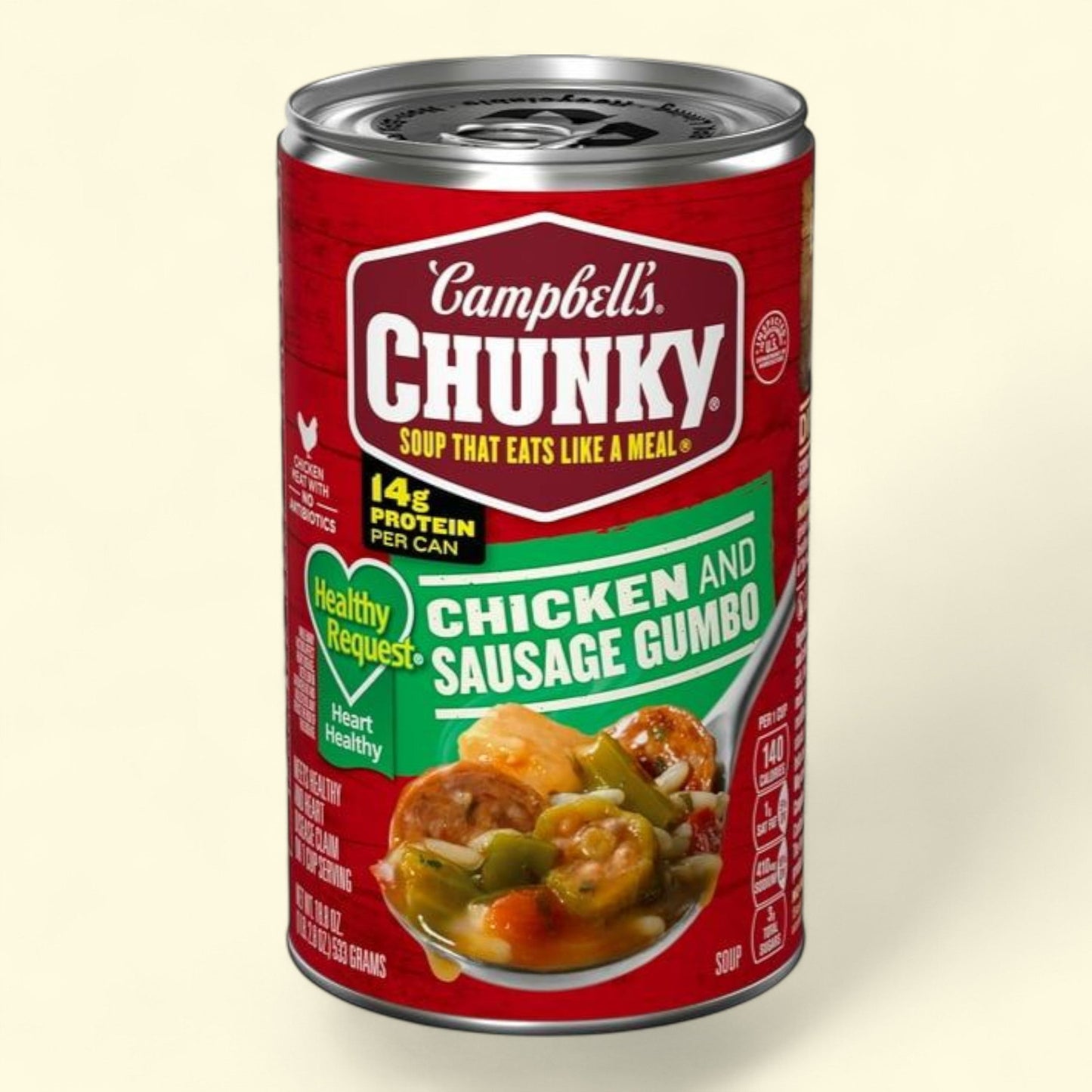 Campbell's Chunky Soup, Healthy Request Chicken and Sausage Gumbo, 18.8 oz Can