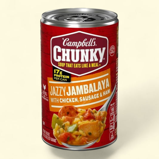 Campbell's Chunky Soup, Jazzy Jambalaya with Chicken, Sausage and Ham, 18.6 oz Can