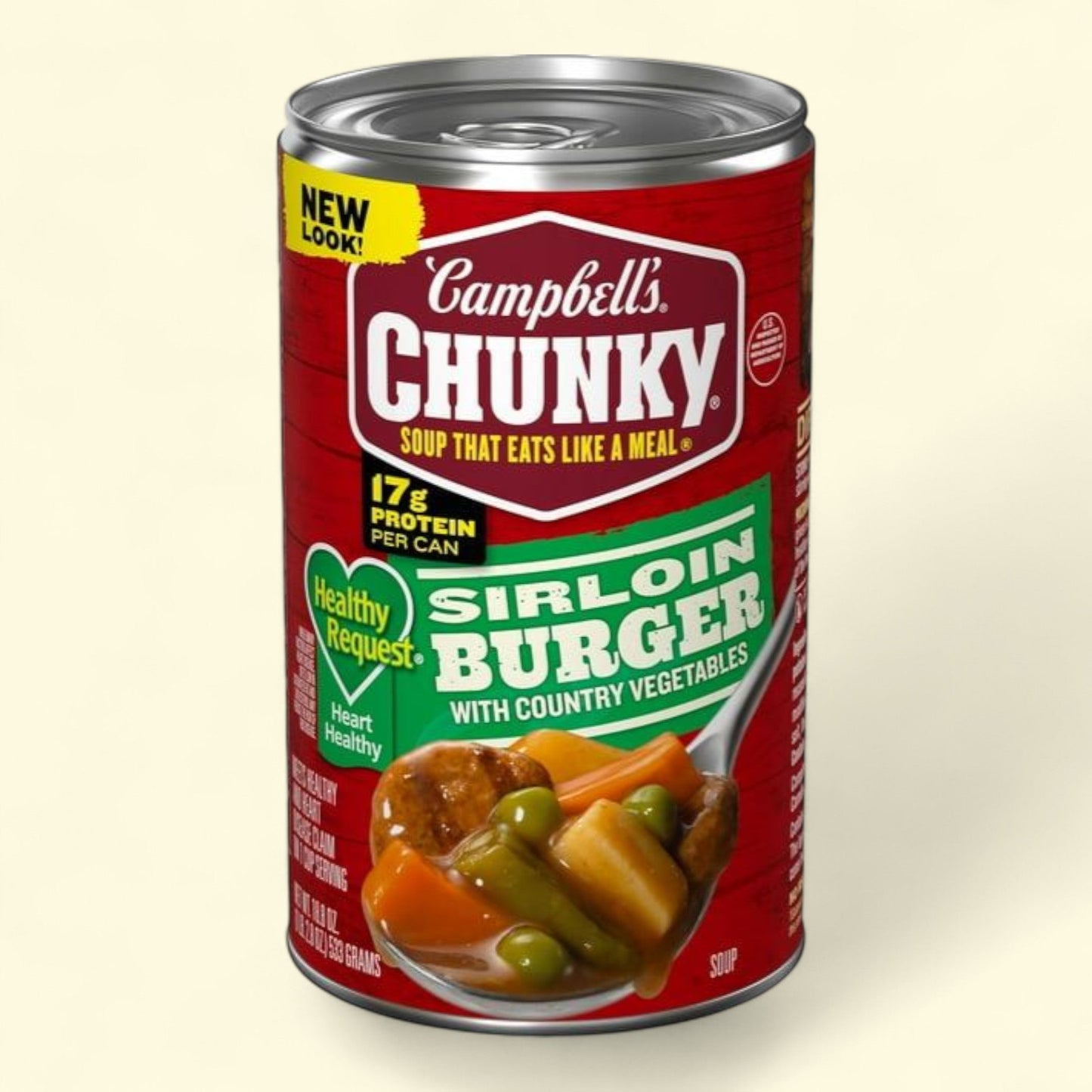 Campbell's Chunky Healthy Request Sirloin Burger with Country Vegetables Beef Soup, 18.8 oz