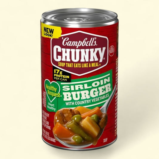 Campbell's Chunky Healthy Request Sirloin Burger with Country Vegetables Beef Soup, 18.8 oz