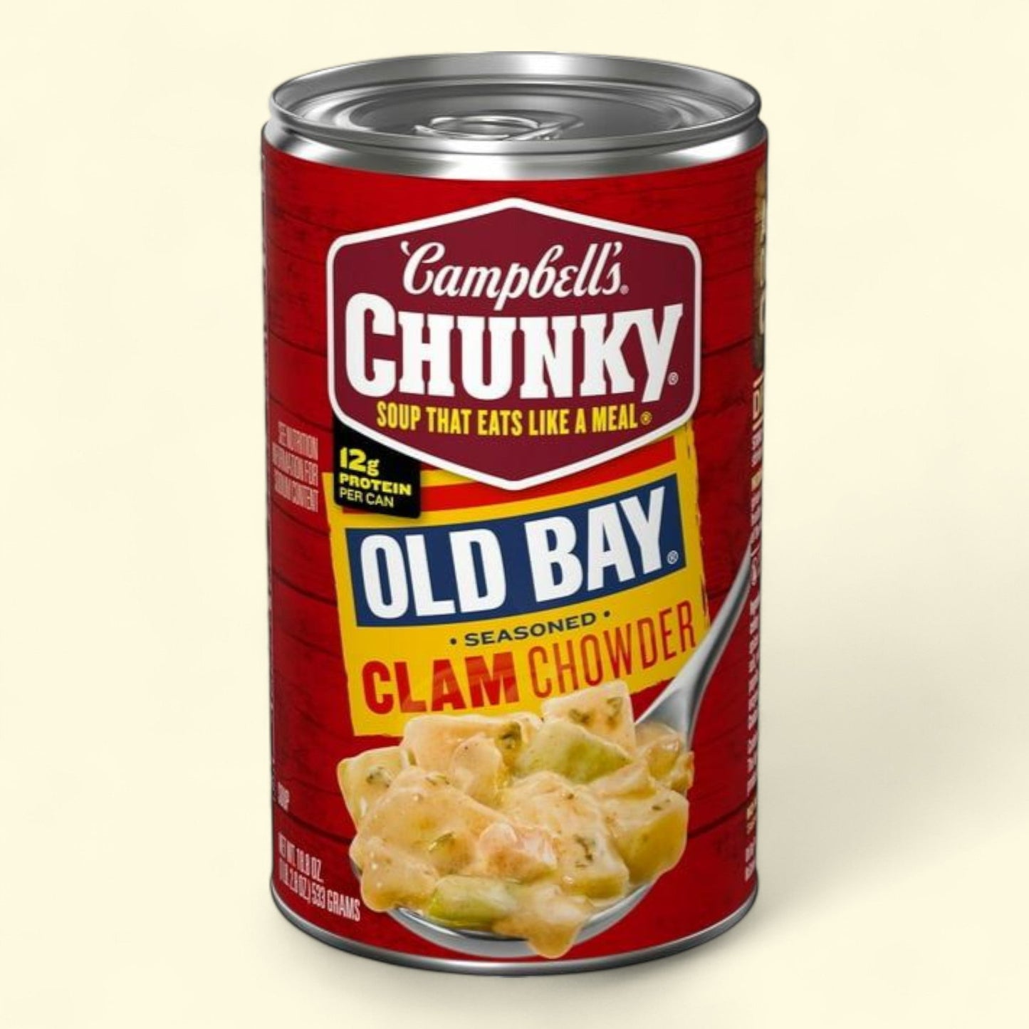 Campbell's Chunky Soup, OLD BAY Seasoned Clam Chowder, 18.8 oz Can