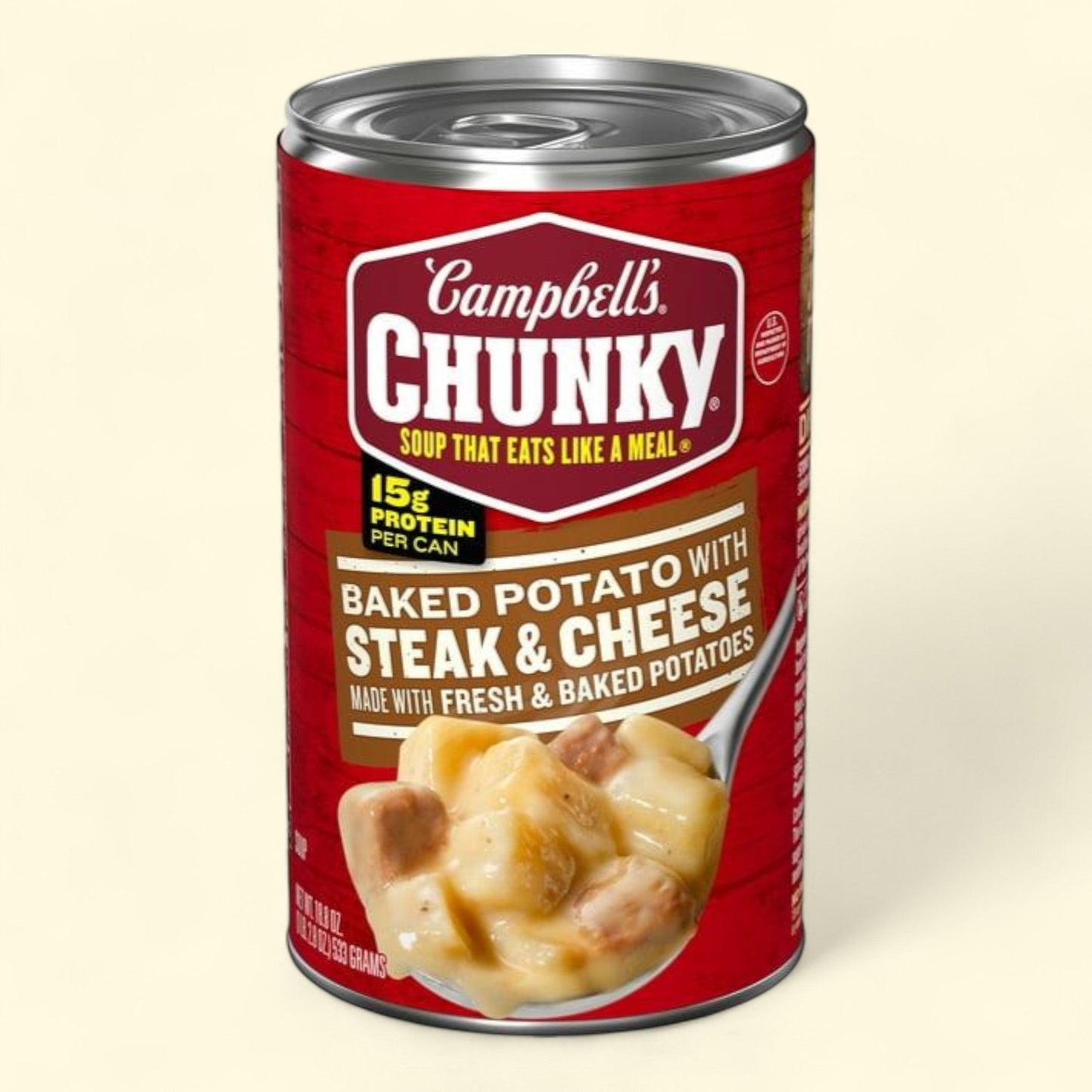 Campbell's Chunky Soup, Baked Potato with Steak and Cheese, 18.8 oz Can