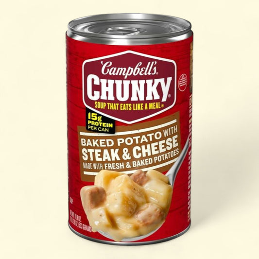 Campbell's Chunky Soup, Baked Potato with Steak and Cheese, 18.8 oz Can