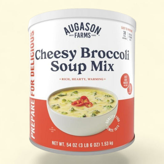 Augason Farms Cheesy Broccoli Soup Mix, 3 lbs 5 oz, No. 10 Can