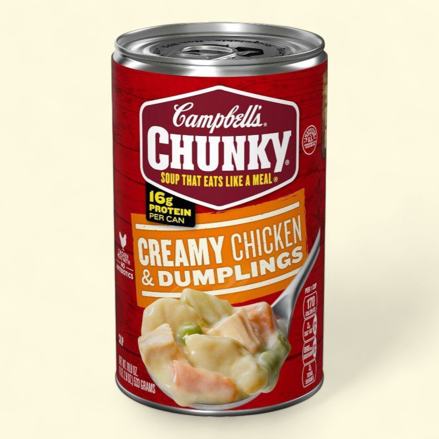 Campbell's Chunky Creamy Chicken & Dumplings Soup, 18.8oz