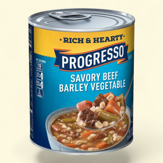 Progresso Savory Beef Barley Vegetable Soup, 18.6oz