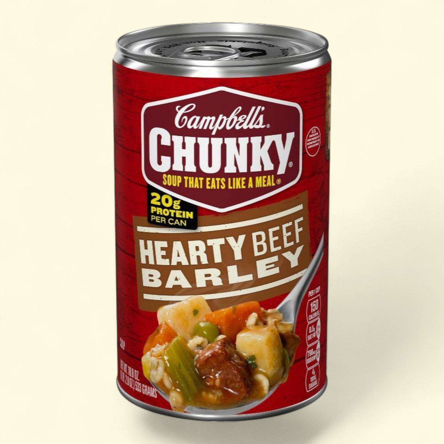 Campbell's Chunky Hearty Beef Barley Soup, 18.8oz