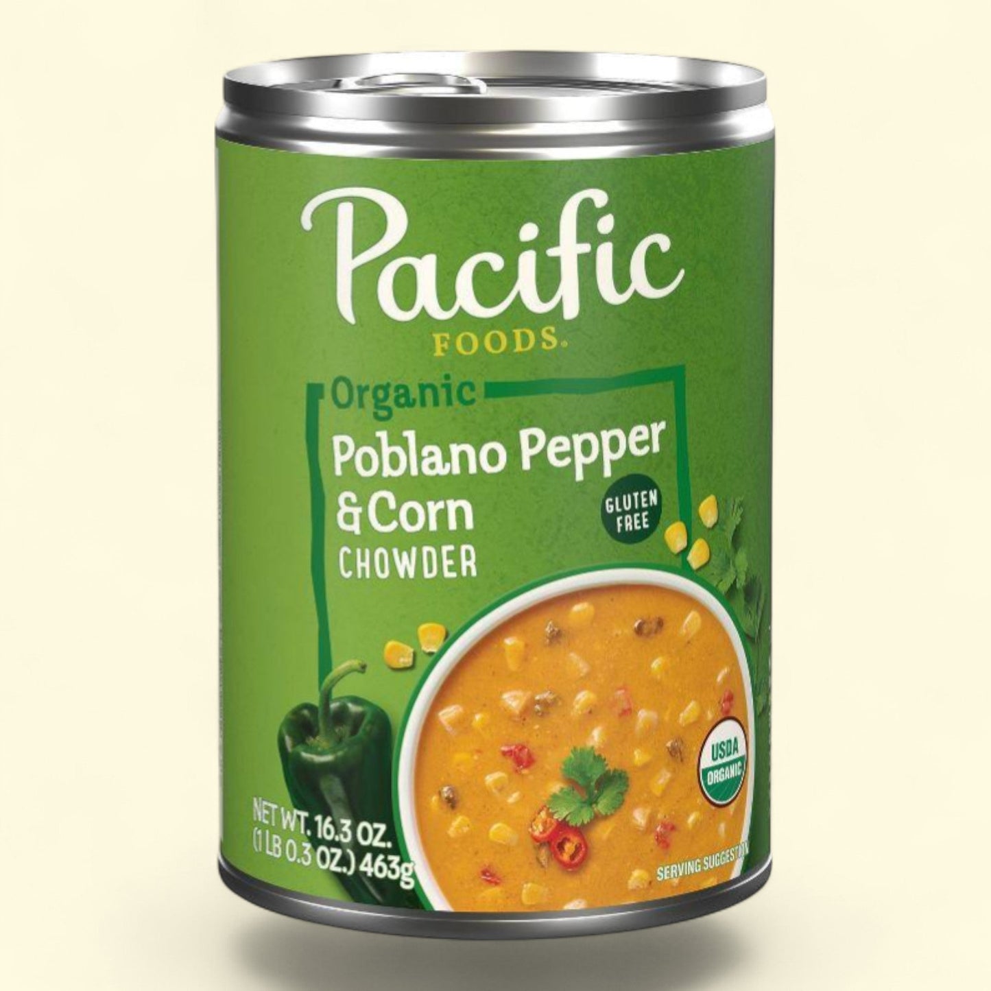 Pacific Foods Poblano Pepper & Corn Chowder Soup, 16.3oz