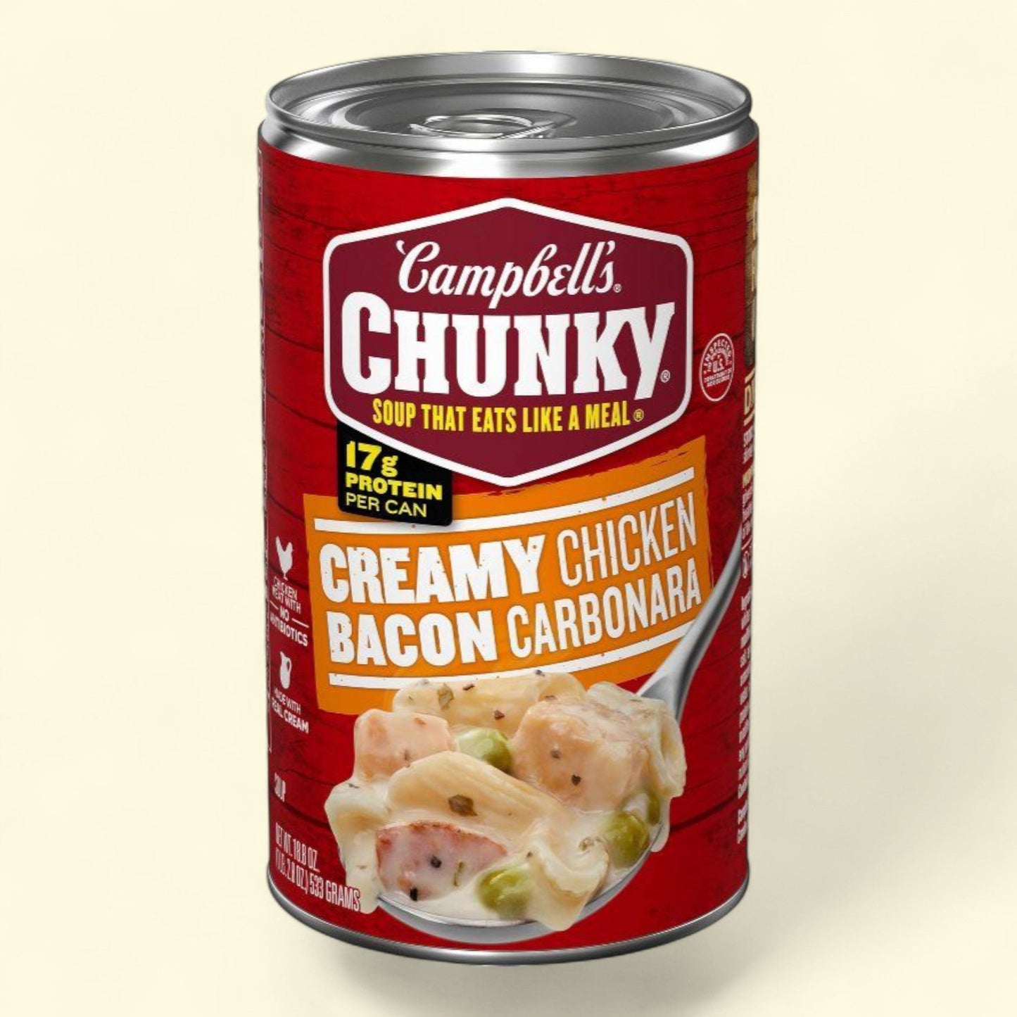 Campbell's Chunky Soup Creamy Chicken and Bacon Carbonara, 18.8oz — authentic US product shipped worldwide by Treatspree