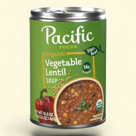 Pacific Foods Organic Vegetable Lentil & Roasted Red Pepper Soup, 16.3oz