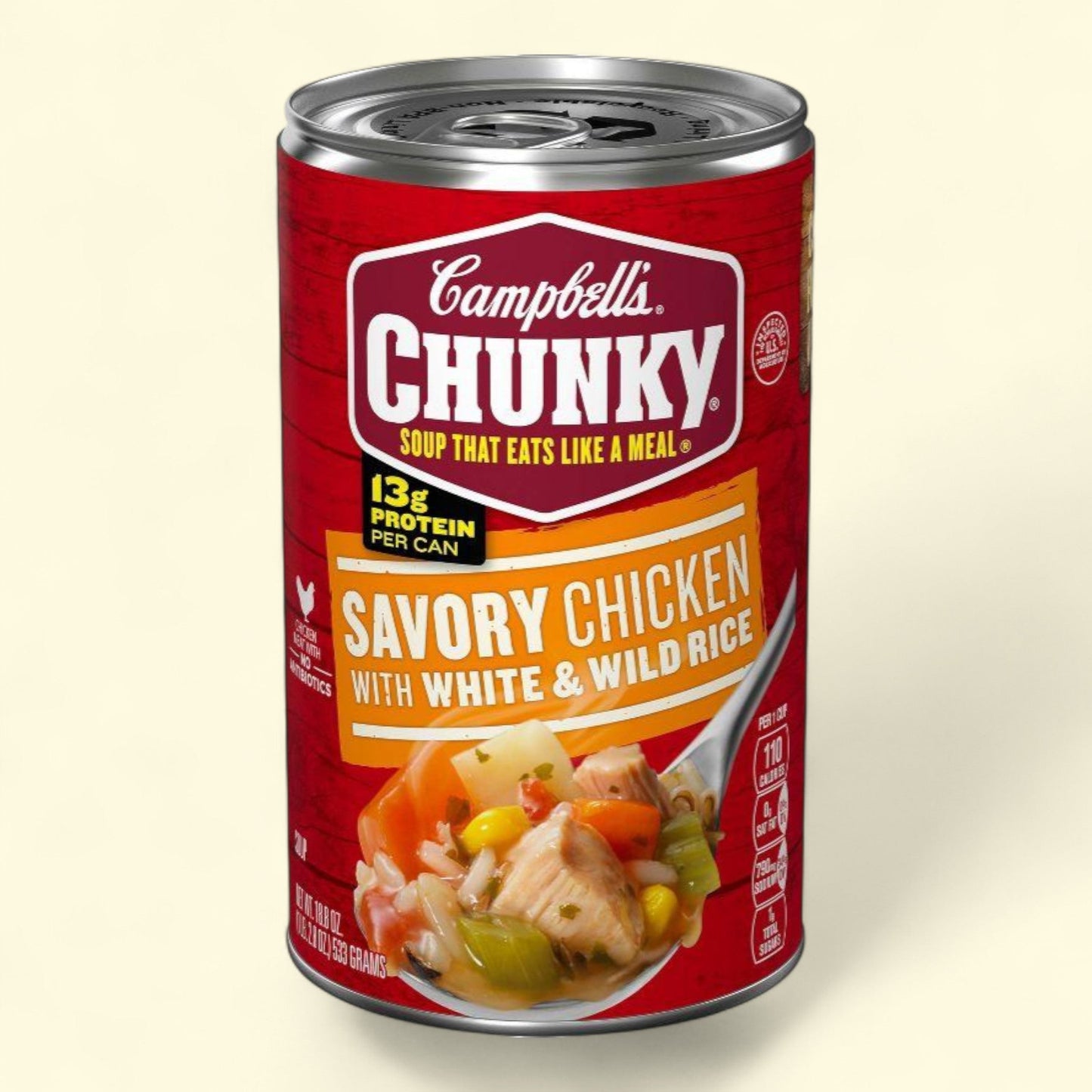 Campbell's Chunky Savory Chicken with White & Wild Rice Soup, 18.8oz — authentic US product shipped worldwide by Treatspree