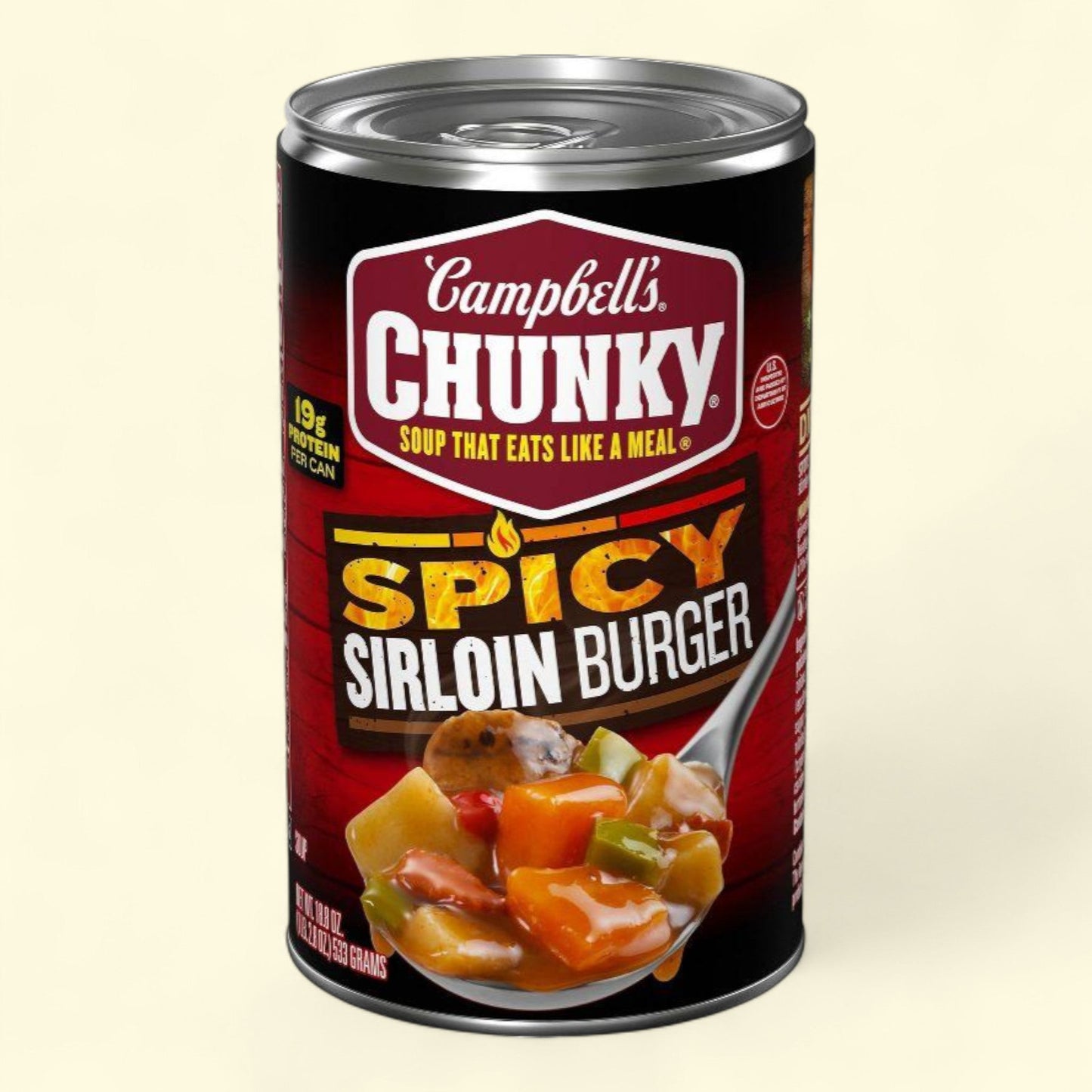 Campbell's Chunky Spicy Sirloin Burger Soup, 18.8oz — authentic US product shipped worldwide by Treatspree
