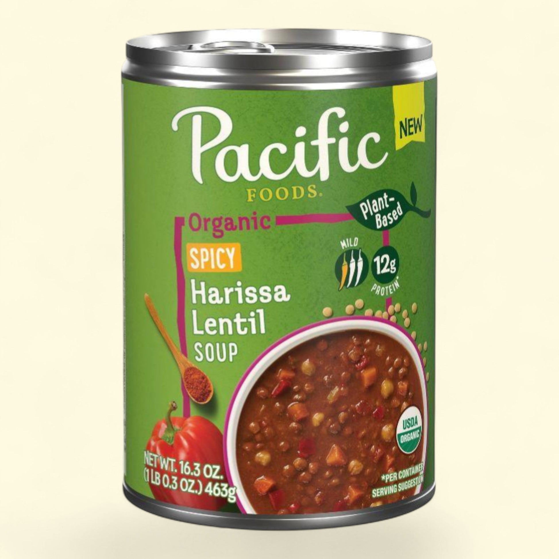 Pacific Foods Spicy Harissa Lentil Soup, 16.3oz — authentic US product shipped worldwide by Treatspree