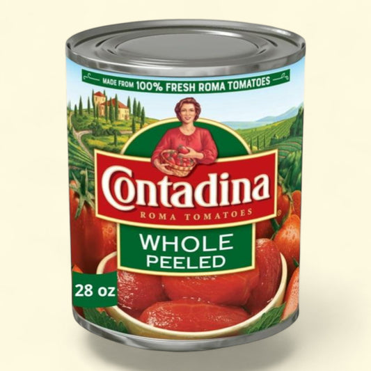 Contadina Whole Peeled Tomatoes, 28 oz Can — authentic US product shipped worldwide by Treatspree