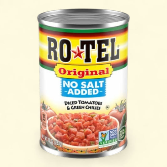 Rotel Original No Salt Added diced tomatoes and green chilies