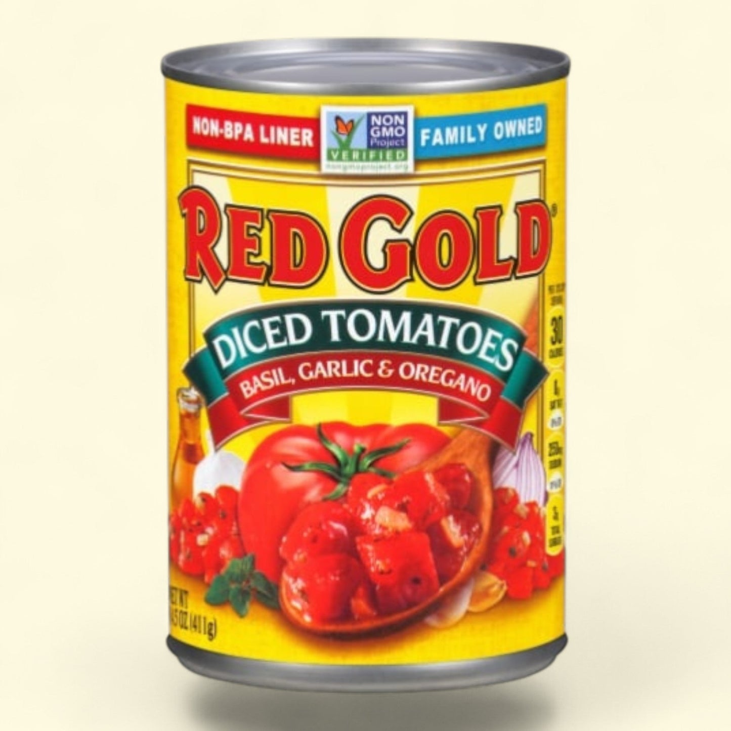 Red Gold Diced Tomatoes, Basil Garlic & Oregano, 14.5 oz — authentic US product shipped worldwide by Treatspree