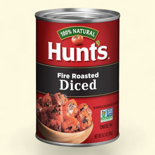 Hunt's 100% Natural Fire Roasted Diced Tomatoes - 14.5oz — authentic US product shipped worldwide by Treatspree