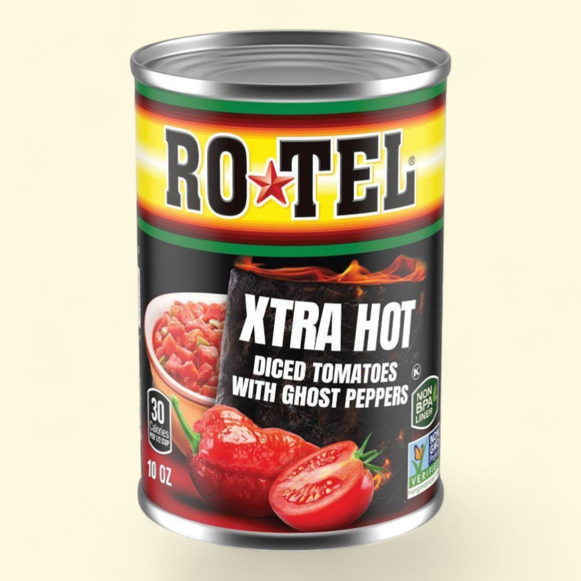 Rotel xtra hot diced tomatoes with ghost peppers