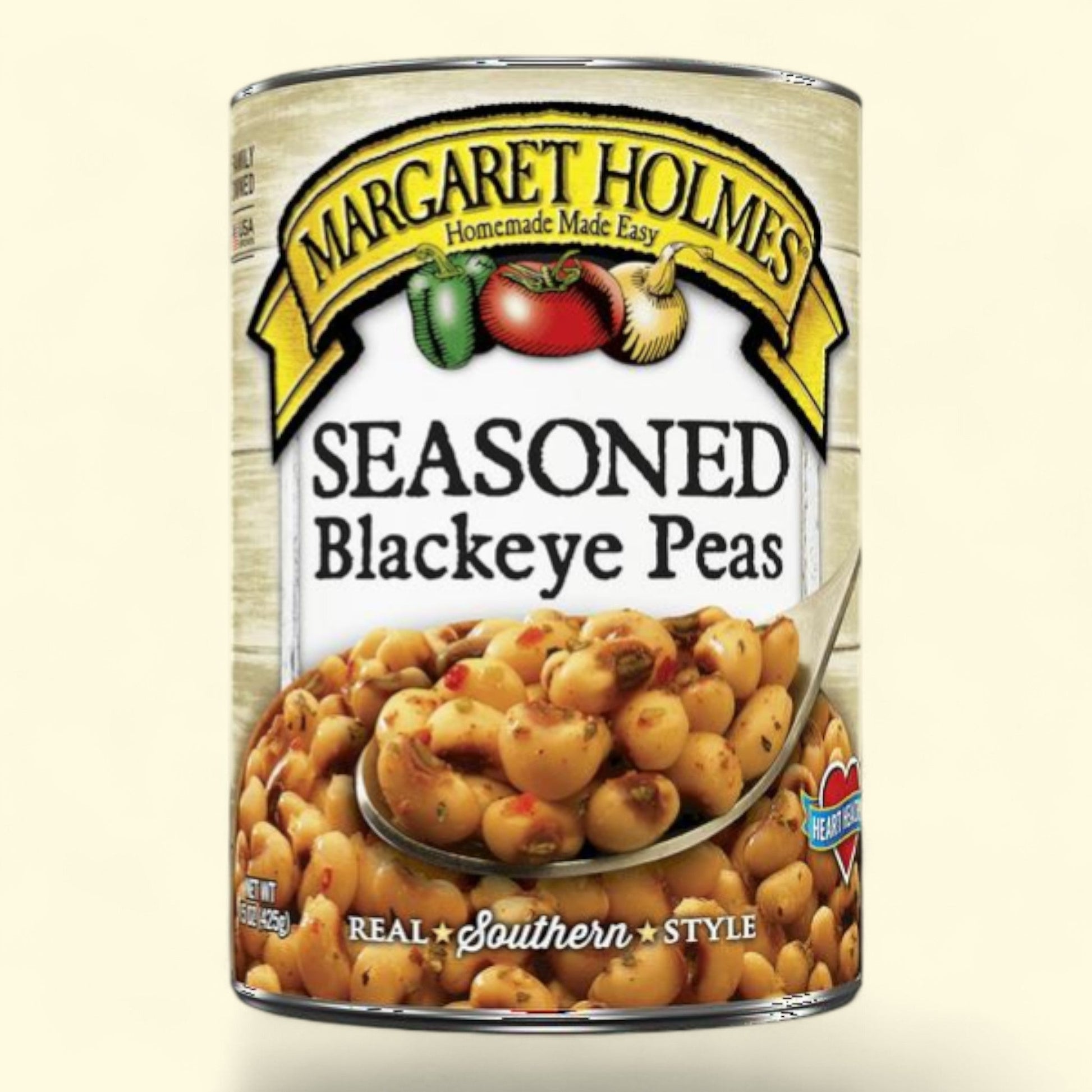Margaret Holmes Seasoned Blackeye Peas, 15 oz — authentic US product shipped worldwide by Treatspree