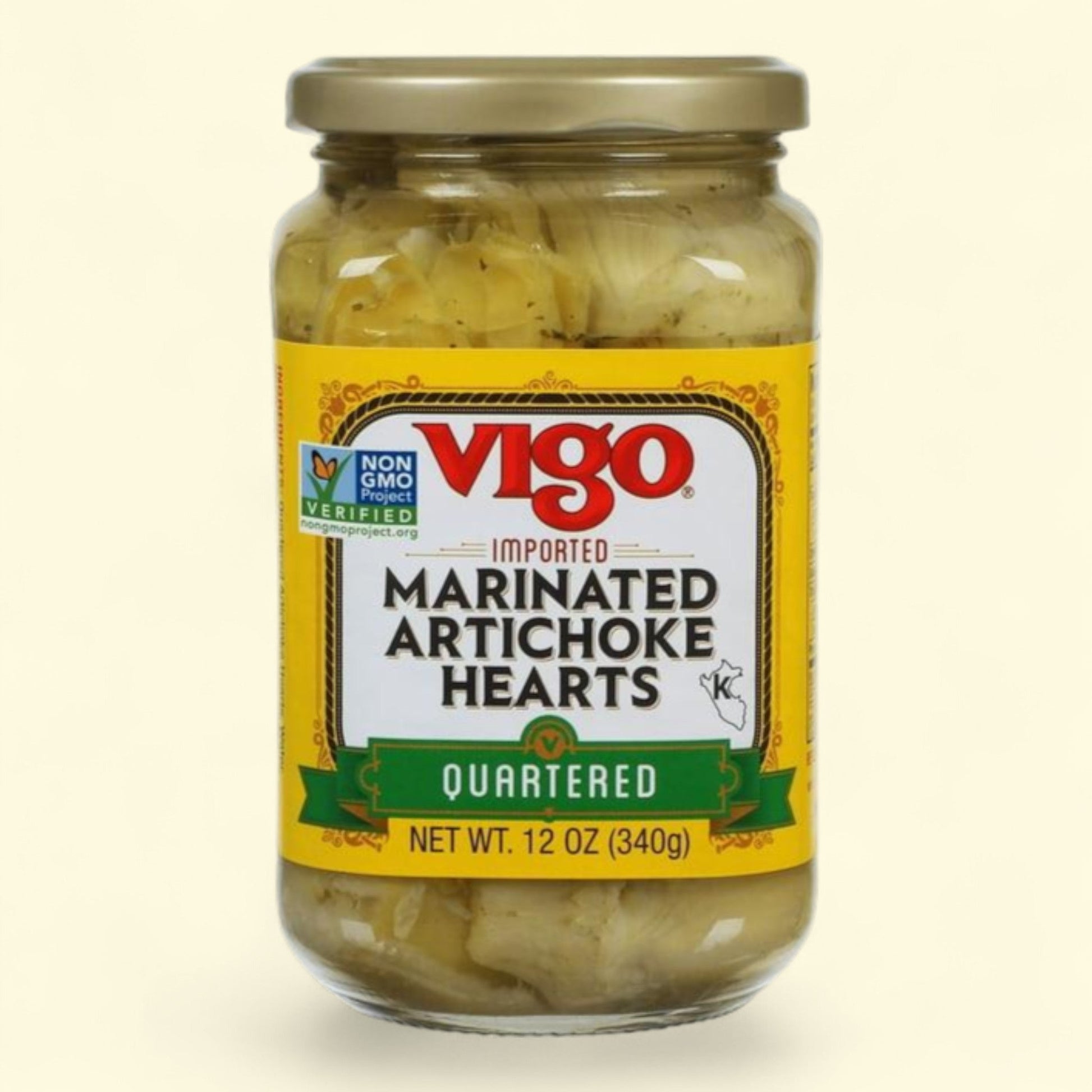 Vigo Marinated Artichoke Hearts, 12 oz. Jar — authentic US product shipped worldwide by Treatspree