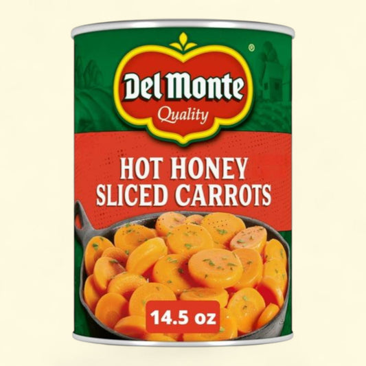 Del Monte Hot Honey Flavored Sliced Carrots, Canned Vegetables, 14.5 oz. Can