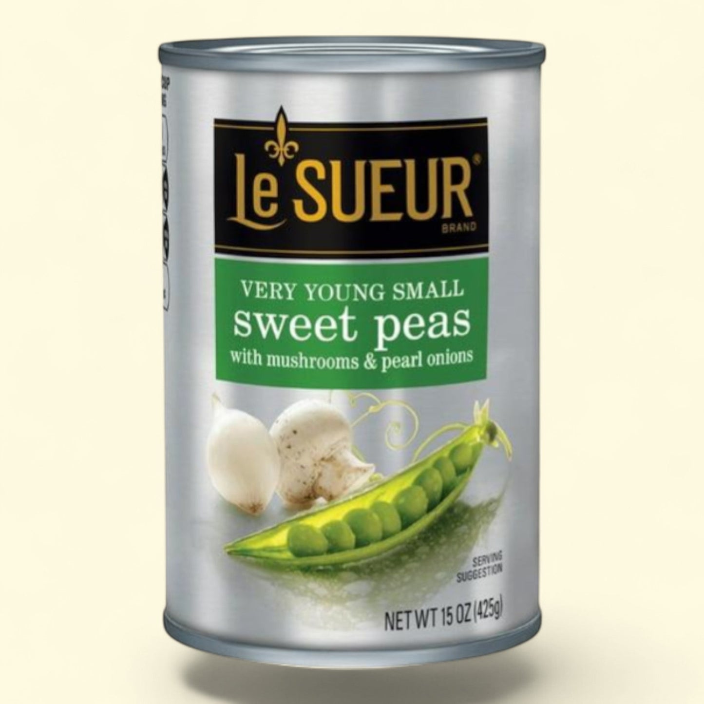 Le Sueur Sweet Peas with Mushrooms & Pearl Onions, 15 oz