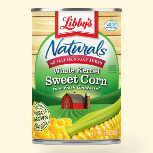Libby's Naturals Whole Kernel Sweet Corn, 15.25 oz Can