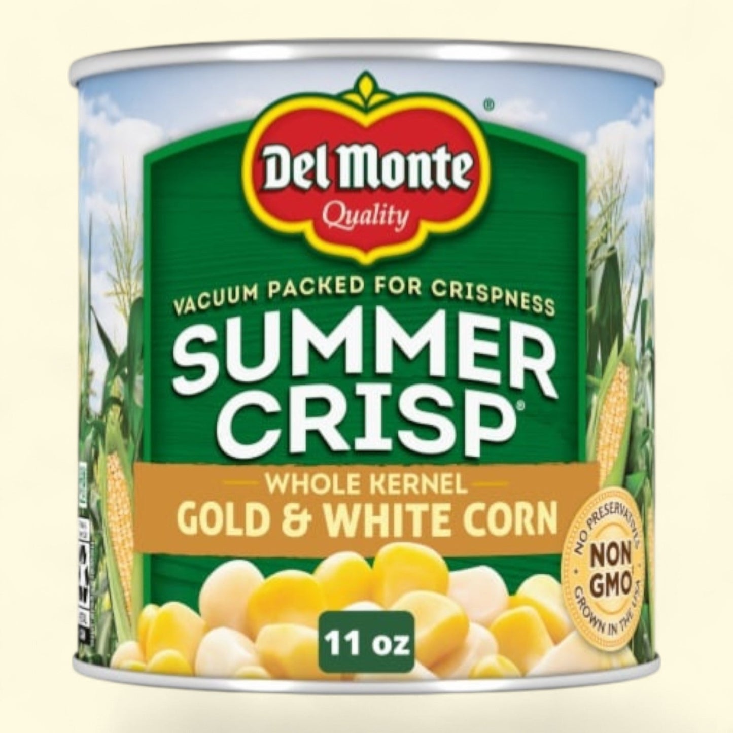 Del Monte Corn, Whole Kernel, Gold and White, 15 oz