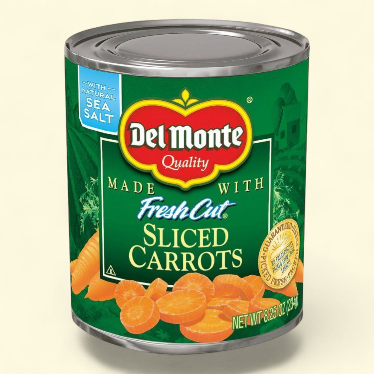 Del Monte Fresh Cut Sliced Carrots 8.25oz — authentic US product shipped worldwide by Treatspree