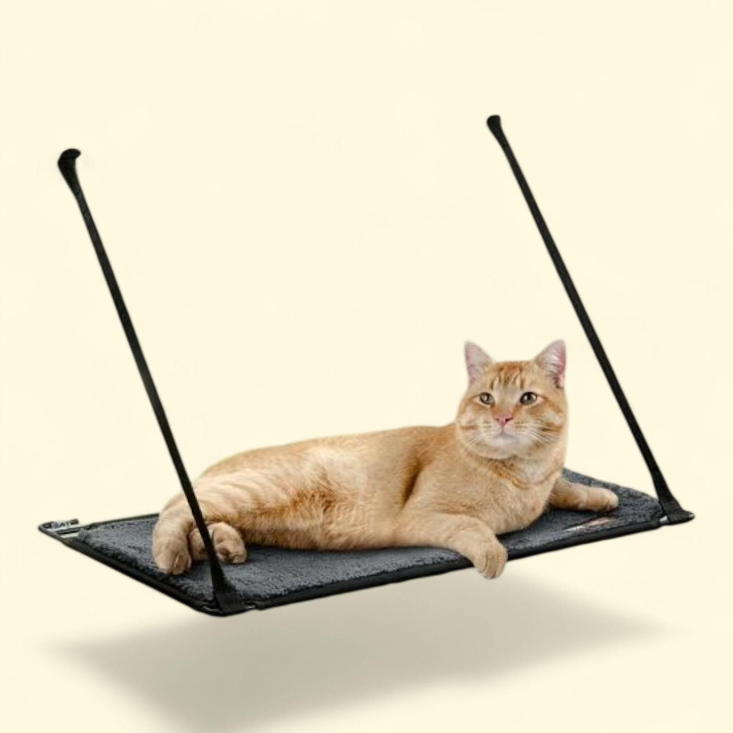 K&H Pet Products EZ Mount Window Kitty Sill Cat Bed, Gray 12 X 23 Inches