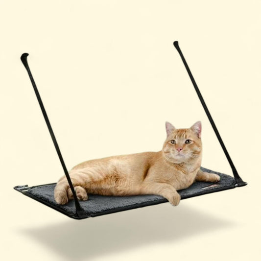 K&H Pet Products EZ Mount Window Kitty Sill Cat Bed, Gray 12 X 23 Inches