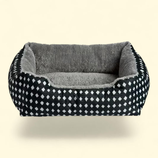 Vibrant Life Cuddler Dog Cat Bed, 19" × 15" Black